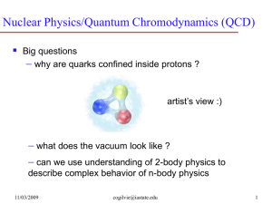 Nuclear Physics/Quantum Chromodynamics (QCD)  