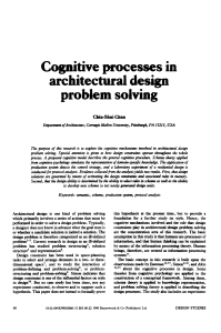 architectural problem solving Cognitive woces s in