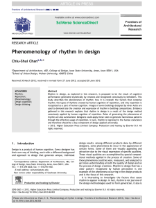 Phenomenology of rhythm in design Chan RESEARCH ARTICLE