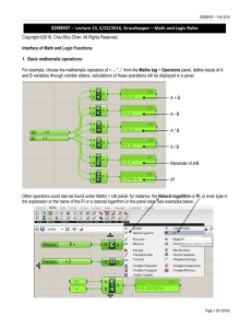 S206E057 -- Lecture 13, 5/22/2016, Grasshopper – Math and Logic...