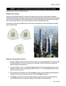 S206E057 -- Lecture 15, 5/22/2016, Rhino 3D, Grasshopper, Shanghai Tower...