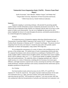 Nationwide Forest Imputation Study (NaFIS) – Western Team Final Report