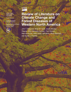 Review of Literature on Climate Change and Forest Diseases of Western North America