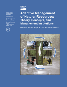 Adaptive Management of Natural Resources: Theory, Concepts, and Management Institutions