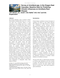 Armillaria Cascades: Baseline Data for Predicting Climatic Influences on Armillaria Root Disease
