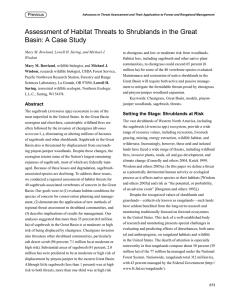 Assessment of Habitat Threats to Shrublands in the Great