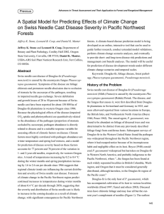 A Spatial Model for Predicting Effects of Climate Change