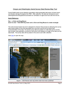 Oregon and Washington Aerial Survey Data Review Map Tool