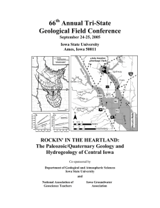 66 Annual Tri-State Geological Field Conference ROCKIN' IN THE HEARTLAND: