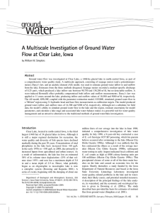 A Multiscale Investigation of Ground Water Flow at Clear Lake, Iowa Abstract