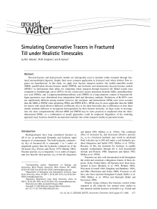 Simulating Conservative Tracers in Fractured Till under Realistic Timescales Abstract by M.F. Helmke