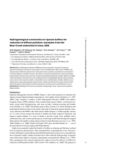 Hydrogeological constraints on riparian buffers for