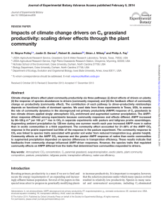 Impacts of climate change drivers on C grassland