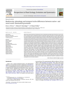 Perspectives in Plant Ecology, Evolution and Systematics novel exotic-dominated grasslands