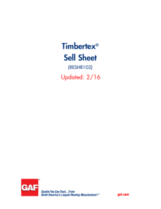 Timbertex Sell Sheet Updated: 2/16 (RESHR102)