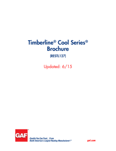 Timberline Cool Series  Brochure