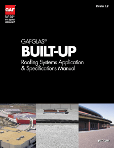 BUILT-UP  GAFGLAS Roofing Systems Application