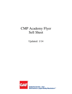 CMP Academy Flyer Sell Sheet Updated: 1/14