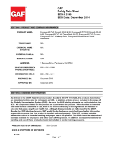 GAF Safety Data Sheet SDS # 2199 SDS Date: December 2014