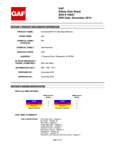 GAF Safety Data Sheet SDS # 1060C SDS Date: December 2014