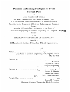 Database  Partitioning Strategies  for  Social Network  Data