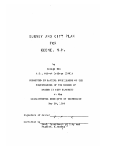 SURVEY  AND  CITY  PLAN FOR KEENE,  N.H.