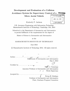 Development  and  Evaluation  of  a ... Avoidance  System  for  Supervisory