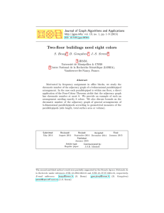 Two-floor buildings need eight colors Journal of Graph Algorithms and Applications