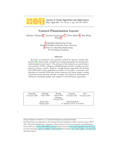 Upward Planarization Layout Journal of Graph Algorithms and Applications Markus Chimani Carsten Gutwenger