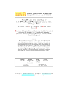 Straight-Line Grid Drawings of Label-Constrained Outerplanar Graphs with (n log n) Area O