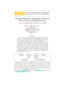 Constant-Work-Space Algorithms for Shortest Paths in Trees and Simple Polygons Tetsuo Asano