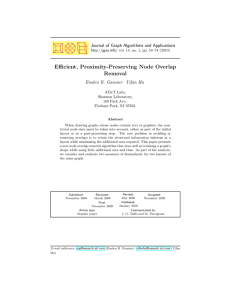 Efficient, Proximity-Preserving Node Overlap Removal Journal of Graph Algorithms and Applications