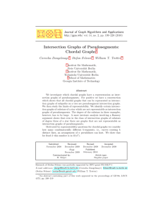 Intersection Graphs of Pseudosegments: s Journal of Graph Algorithms and Applications Cornelia Dangelmayr