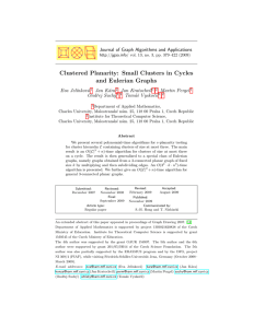 Clustered Planarity: Small Clusters in Cycles and Eulerian Graphs