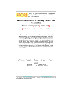 Interactive Visualization of Streaming Text Data with Dynamic Maps Emden R. Gansner