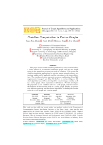 Centdian Computation in Cactus Graphs Journal of Graph Algorithms and Applications