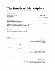 The  Broadcast  Marketplace 777 ARCHNES