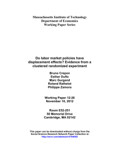 Do labor market policies have displacement effects? Evidence from a