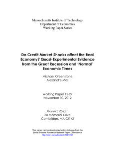 Do Credit Market Shocks affect the Real Economy? Quasi-Experimental Evidence