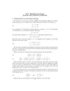 LS.2 Homogeneous Linear Systems with Constant Coefficients