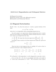 18.03 LA.6: Diagonalization and Orthogonal Matrices