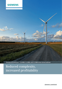 Reduced complexity, increased profitability siemens.com/wind