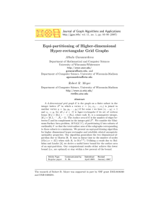 Equi-partitioning of Higher-dimensional Hyper-rectangular Grid Graphs Journal of Graph Algorithms and Applications