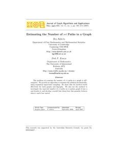 Estimating the Number of s-t Paths in a Graph Ben Roberts