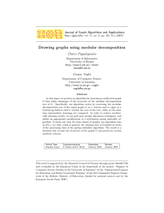 Drawing graphs using modular decomposition Journal of Graph Algorithms and Applications