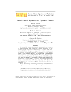 Small Stretch Spanners on Dynamic Graphs Giorgio Ausiello