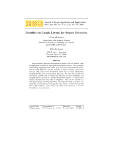 Distributed Graph Layout for Sensor Networks Craig Gotsman