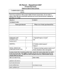 – Department 2427 DC Ranch P-Card Use Form
