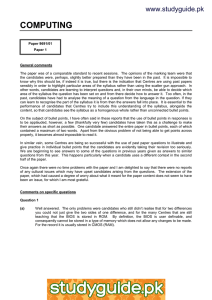 COMPUTING www.studyguide.pk