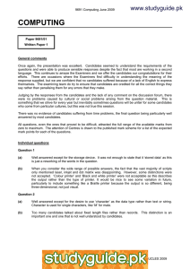 COMPUTING www.studyguide.pk